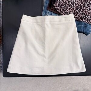 Express Cream A-Line Mini Skirt